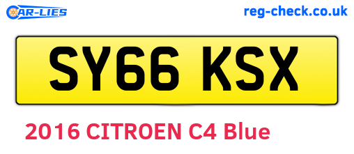 SY66KSX are the vehicle registration plates.