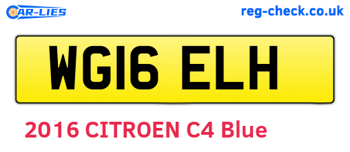 WG16ELH are the vehicle registration plates.