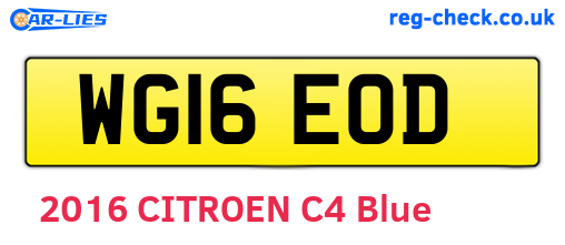 WG16EOD are the vehicle registration plates.