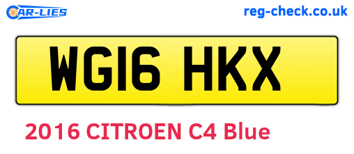 WG16HKX are the vehicle registration plates.