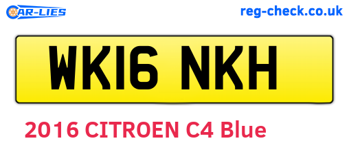 WK16NKH are the vehicle registration plates.