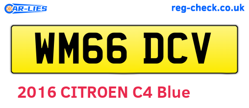 WM66DCV are the vehicle registration plates.