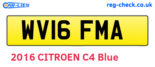 WV16FMA are the vehicle registration plates.
