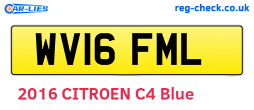 WV16FML are the vehicle registration plates.