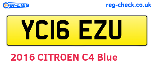 YC16EZU are the vehicle registration plates.