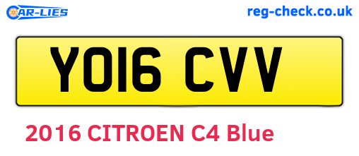 YO16CVV are the vehicle registration plates.