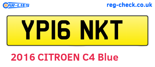 YP16NKT are the vehicle registration plates.