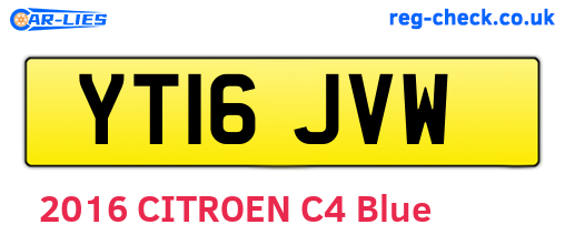 YT16JVW are the vehicle registration plates.