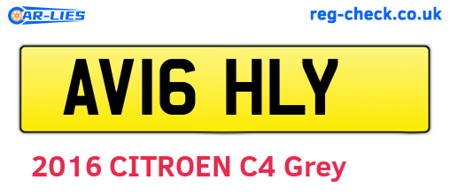 AV16HLY are the vehicle registration plates.