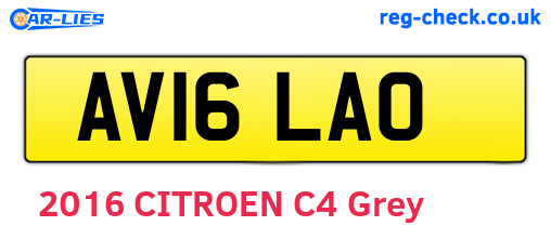 AV16LAO are the vehicle registration plates.