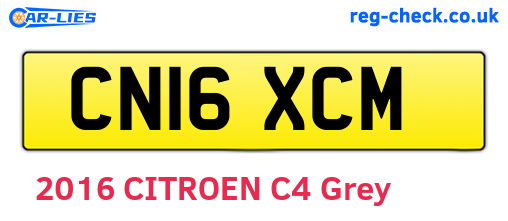 CN16XCM are the vehicle registration plates.