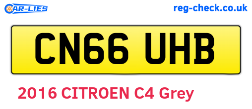CN66UHB are the vehicle registration plates.
