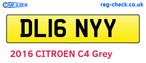 DL16NYY are the vehicle registration plates.