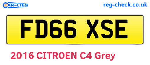 FD66XSE are the vehicle registration plates.