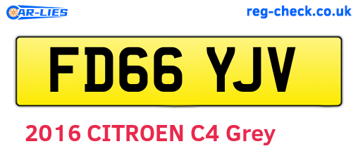 FD66YJV are the vehicle registration plates.