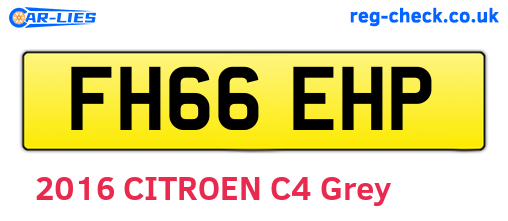 FH66EHP are the vehicle registration plates.