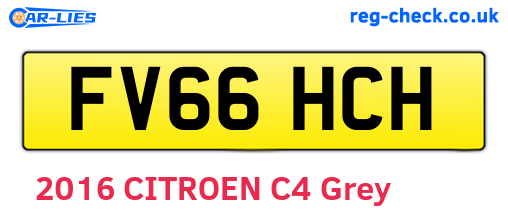 FV66HCH are the vehicle registration plates.