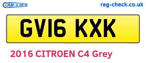 GV16KXK are the vehicle registration plates.