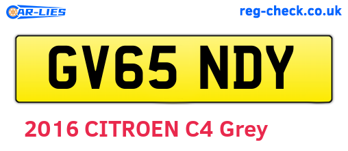 GV65NDY are the vehicle registration plates.