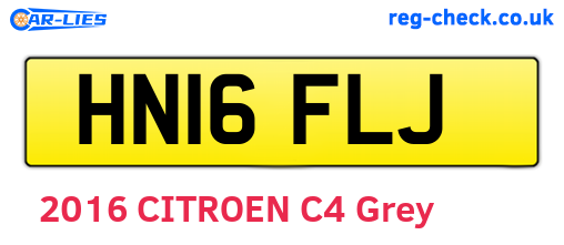 HN16FLJ are the vehicle registration plates.