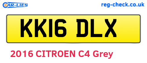 KK16DLX are the vehicle registration plates.