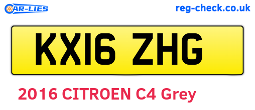 KX16ZHG are the vehicle registration plates.