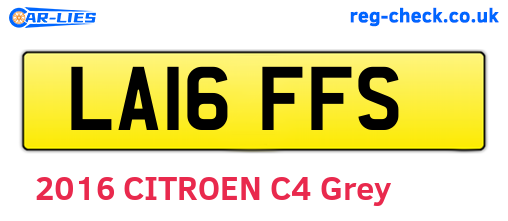 LA16FFS are the vehicle registration plates.