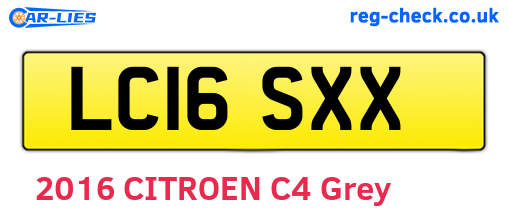 LC16SXX are the vehicle registration plates.