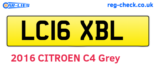 LC16XBL are the vehicle registration plates.