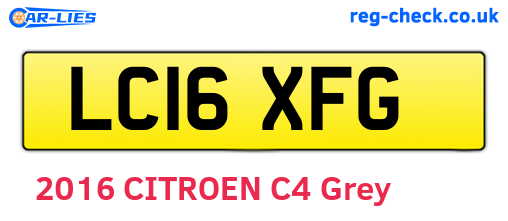 LC16XFG are the vehicle registration plates.