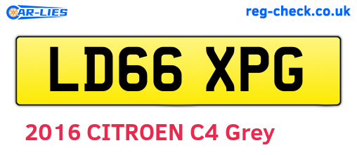 LD66XPG are the vehicle registration plates.