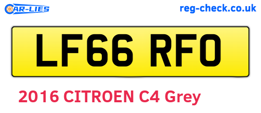 LF66RFO are the vehicle registration plates.