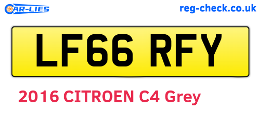 LF66RFY are the vehicle registration plates.