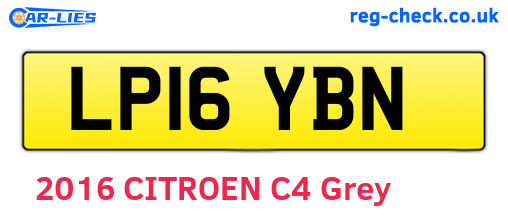 LP16YBN are the vehicle registration plates.