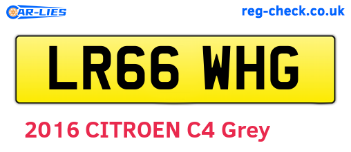 LR66WHG are the vehicle registration plates.