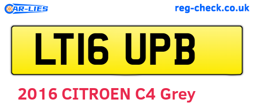 LT16UPB are the vehicle registration plates.