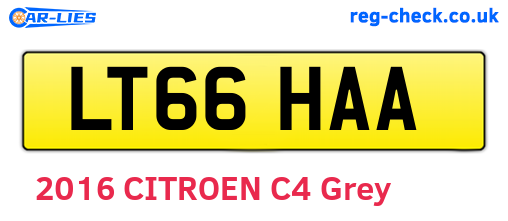 LT66HAA are the vehicle registration plates.