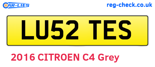 LU52TES are the vehicle registration plates.