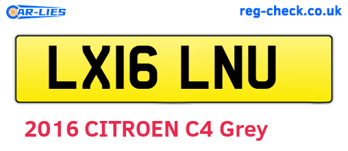 LX16LNU are the vehicle registration plates.