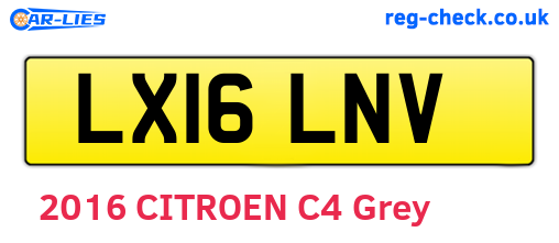 LX16LNV are the vehicle registration plates.