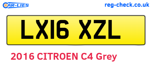 LX16XZL are the vehicle registration plates.