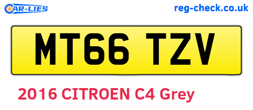 MT66TZV are the vehicle registration plates.