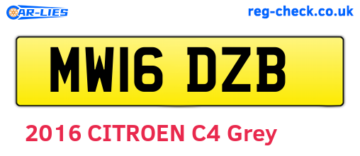 MW16DZB are the vehicle registration plates.