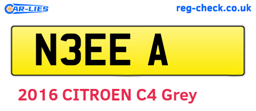 N3EEA are the vehicle registration plates.