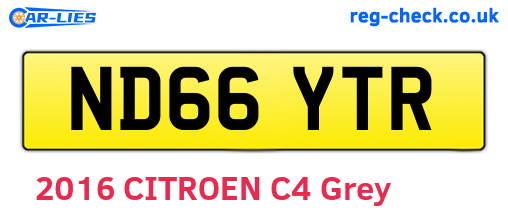 ND66YTR are the vehicle registration plates.