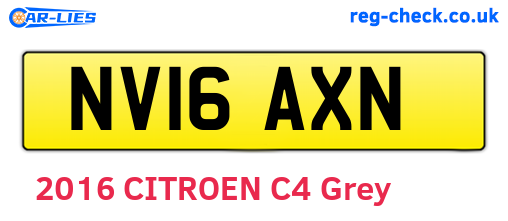 NV16AXN are the vehicle registration plates.