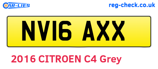 NV16AXX are the vehicle registration plates.