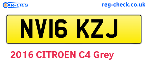 NV16KZJ are the vehicle registration plates.