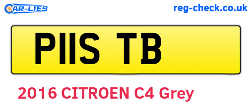 P11STB are the vehicle registration plates.