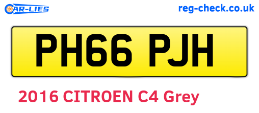 PH66PJH are the vehicle registration plates.